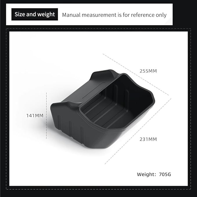 GGCLIMAX Car Organizer Compatible for Tesla Model 3 Highland 2024 Rear Seat Storage Box Silicone Organizer Tray Below Rear Air Outlet Custom Fit Interior Accessory(Model 3 black 1pc)