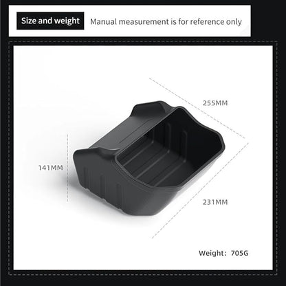 GGCLIMAX Car Organizer Compatible for Tesla Model 3 Highland 2024 Rear Seat Storage Box Silicone Organizer Tray Below Rear Air Outlet Custom Fit Interior Accessory(Model 3 grey 1pc)