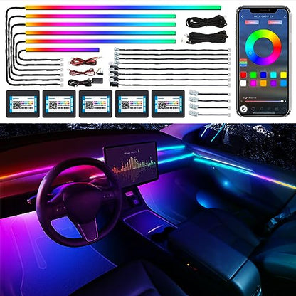 Dreamcolor Acrylic Interior Car LED Strip Light with Wireless APP