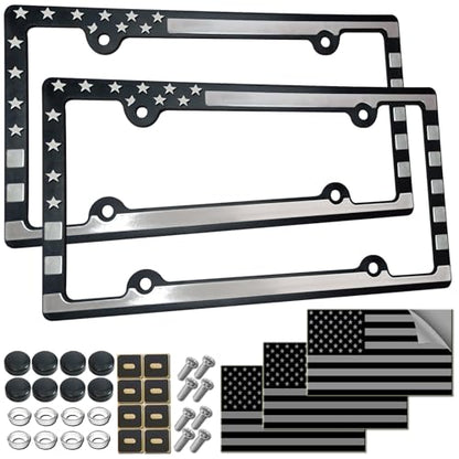 License Plate Frames American Flag