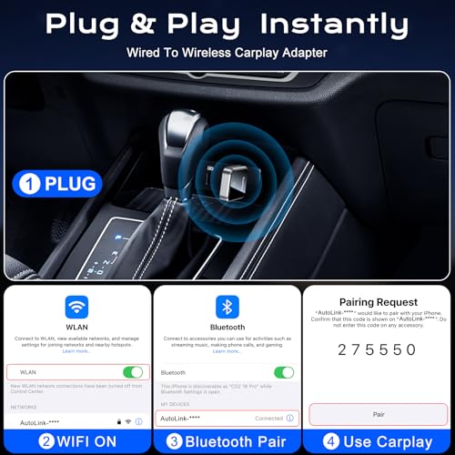 CarPlay Wireless Adapter for iPhone & Android Auto