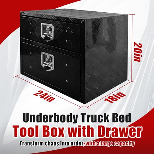 Underbody Truck Tool Box 24"x 18"x 20" Heavy Duty Double