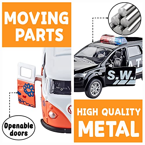 Die Cast Metal Toy Cars Open Doors (5 Count)