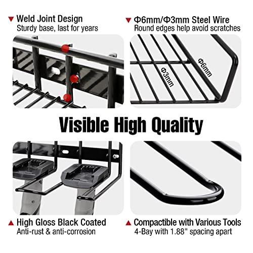 Wall Mounted Power Tool Organizer Holder