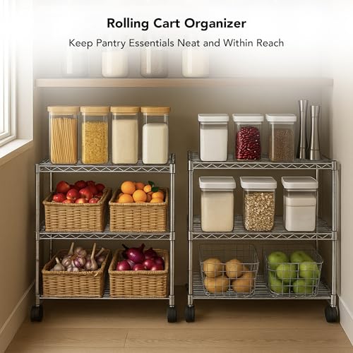 3 Tier Wire Shelving Unit Storage Rack