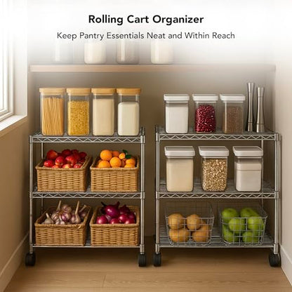 3 Tier Wire Shelving Unit Storage Rack
