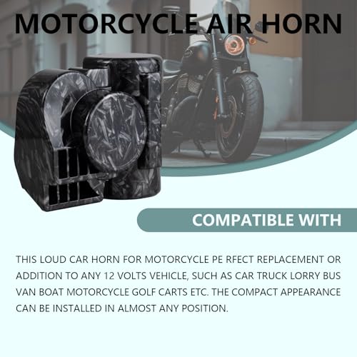 Car Horn with Relay Train Horn for Motorcycle Loud Air Horn for Car