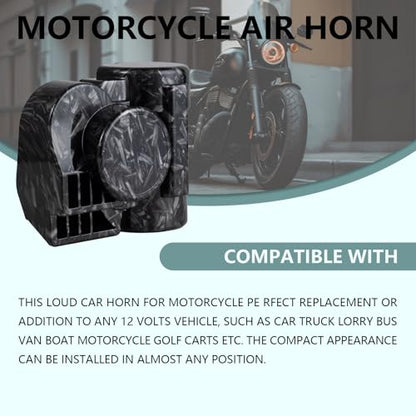 Car Horn with Relay Train Horn for Motorcycle Loud Air Horn for Car