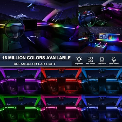 Acrylic Interior Car LED Strip Light with Wireless APP
