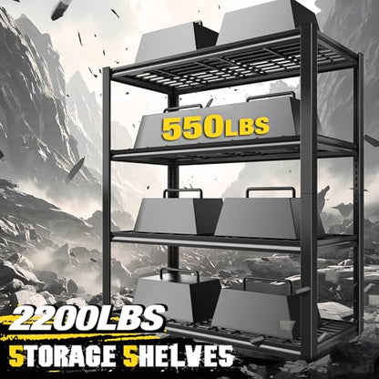 40" W Heavy Duty Garage Shelving Unit Load 2200Lbs (2 Count)