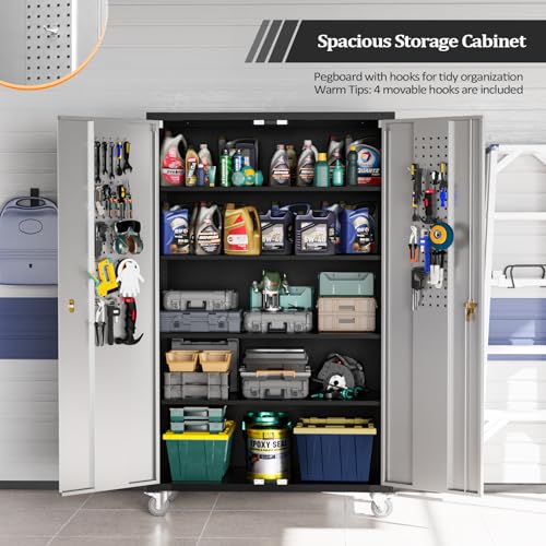 Upgraded Wide & Deep Garage Storage Cabinet