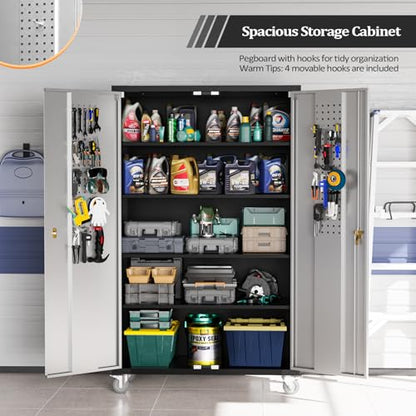 Upgraded Wide & Deep Garage Storage Cabinet