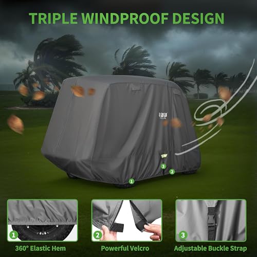 Heavy Duty Golf Cart Cover for 6 Passengers EZGO