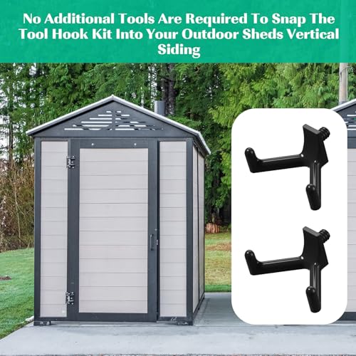 8 Pcs Shed Storage Tool Hooks Accessories Compatible with Suncast (8 Count)
