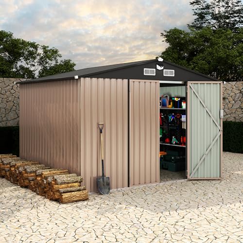 8x10 FT Metal Storage Sheds Outdoor