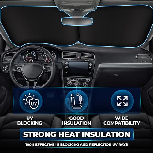 2 Piece Foldable Car Front Window Sun Shade (2 Count)
