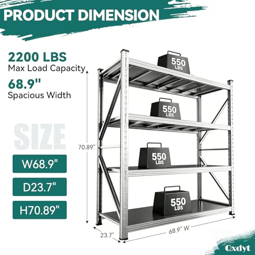 69''W Stainless Steel Shelving Unit and Storage