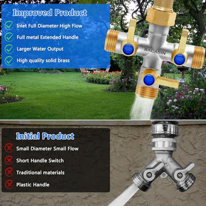 Brass Garden Hose Splitter