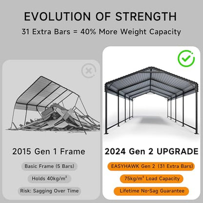 12x20 FT Metal Carport