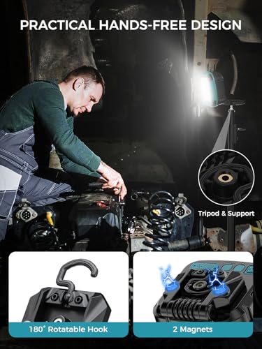 Portable Work Light with Magnetic 7500 mAh Rechargeable