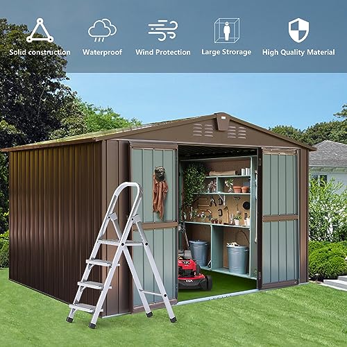 Domi Outdoor 10' x 8' Storage Shed
