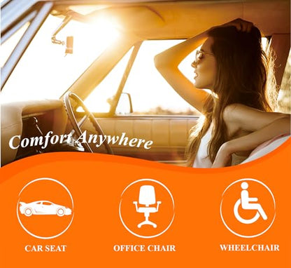 Memory Foam Car Seat Cushion for Driving Comfort and Office Use