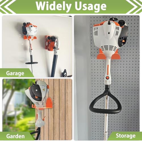 Trimmer Rack Wall Mount Heavy Duty Weedeater Hanger for Garage Wall Bracket Garage Organizer Weed Eater Hanger for Grass Trimmer (3 Count)