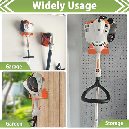 Trimmer Rack Wall Mount Heavy Duty Weedeater Hanger for Garage Wall Bracket Garage Organizer Weed Eater Hanger for Grass Trimmer (3 Count)