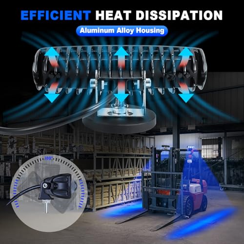 LED Blue Line Forklift Safety Light for Warehouse Hazard Warning (2 Count)