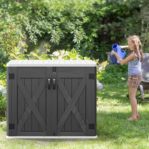 Outdoor Resin Storage Sheds with X