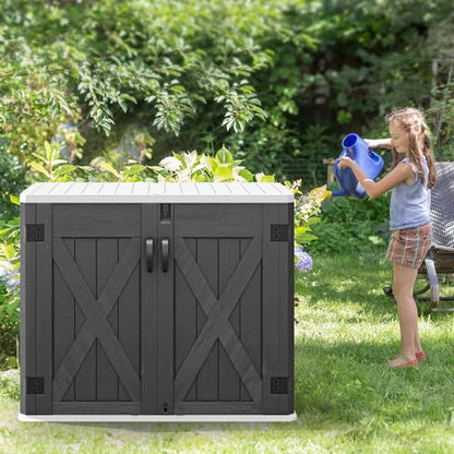 Outdoor Resin Storage Sheds with X