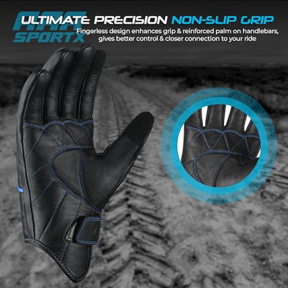 Motorcycle Gloves Men's Leather Motorbike Gloves Touchscreen Function