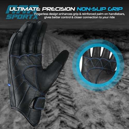 Motorcycle Gloves Men's Leather Motorbike Gloves Touchscreen Function