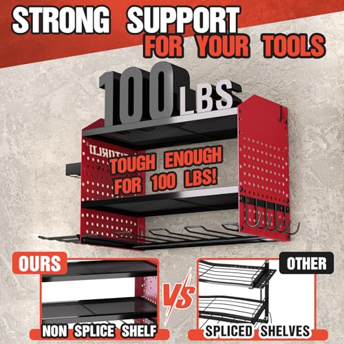 Power Tool Organizer with Charging Station