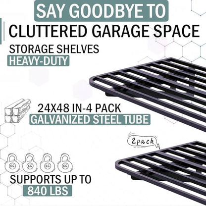 Garage Shelving Wall Mounted (4 Count)