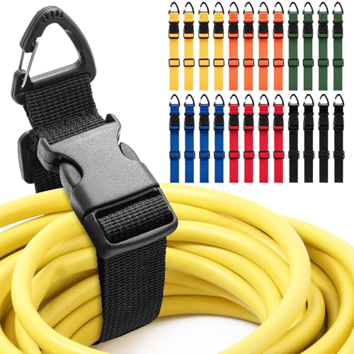 24 Pack Adjustable Extension Cord Holder Straps (24 Count)