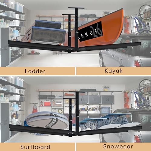 Double Ladder & Kayak Ceiling Storage Rack