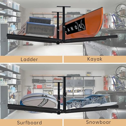Double Ladder & Kayak Ceiling Storage Rack