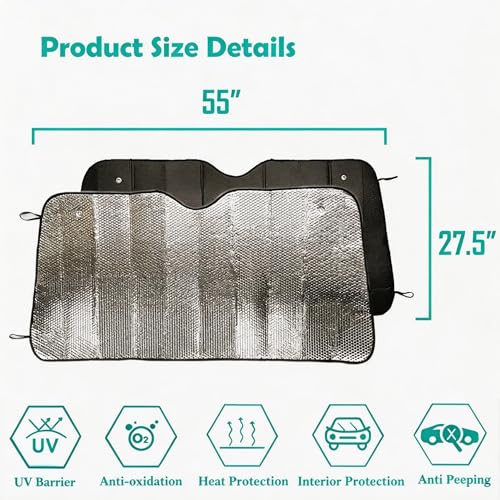 Windshield Sun Shade UV Rays Sun Visor Shade