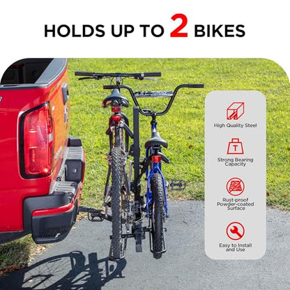 Young 2 Bike Rack Hitch Mount Foldable Platform Style