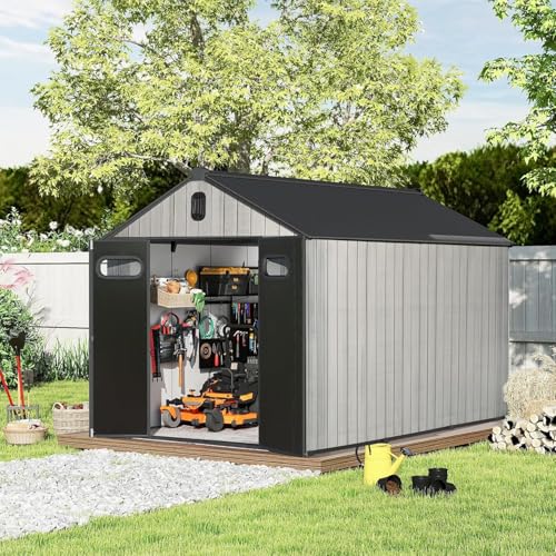 Domi 8X12FT Resin Outdoor Storage Shed