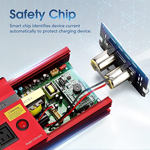 2000w 12v Car Power Inverters for Vehicles Truck with USB Charging Port