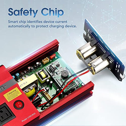 2000w 12v Car Power Inverters for Vehicles Truck with USB Charging Port