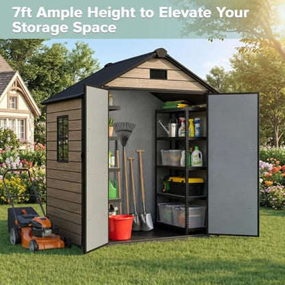 Outdoor Storage Shed 6x4.4 FT with Floor