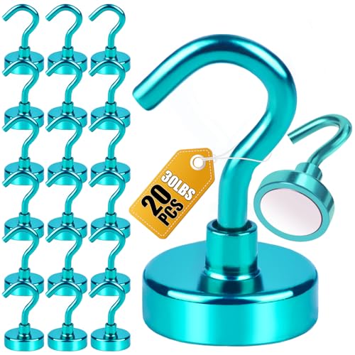 Magnetic Hooks 20pcs 30lbs Cruise Essentials 2026 Magnet Hook Green (20 Count)