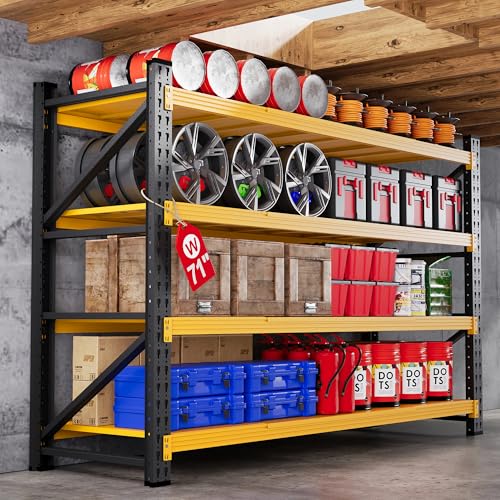 71.3” Wide Heavy Duty Metal Garage Shelving
