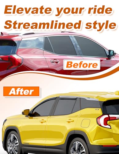 in Channel Window Visors Rain Guards for GMC Terrain 2018 (4 Count)