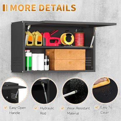 Metal Garage Wall Cabinet with Up