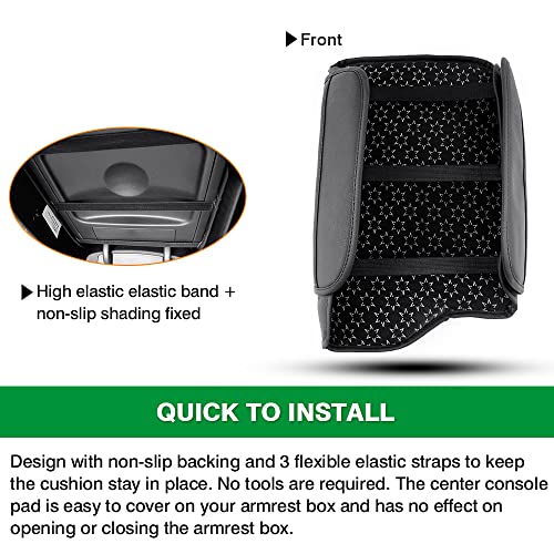 Custom Fit for Center Console Cover Hyundai Palisade 2020 2021 2022 2023 2024 2025 2026 Armrest Cover Center Console Pad PU Leather Armrest Seat Box Cover Protector with Pockets Storage Bag