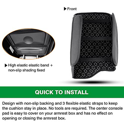 Custom Fit for Center Console Cover Hyundai Palisade 2020 2021 2022 2023 2024 2025 2026 Armrest Cover Center Console Pad PU Leather Armrest Seat Box Cover Protector with Pockets Storage Bag